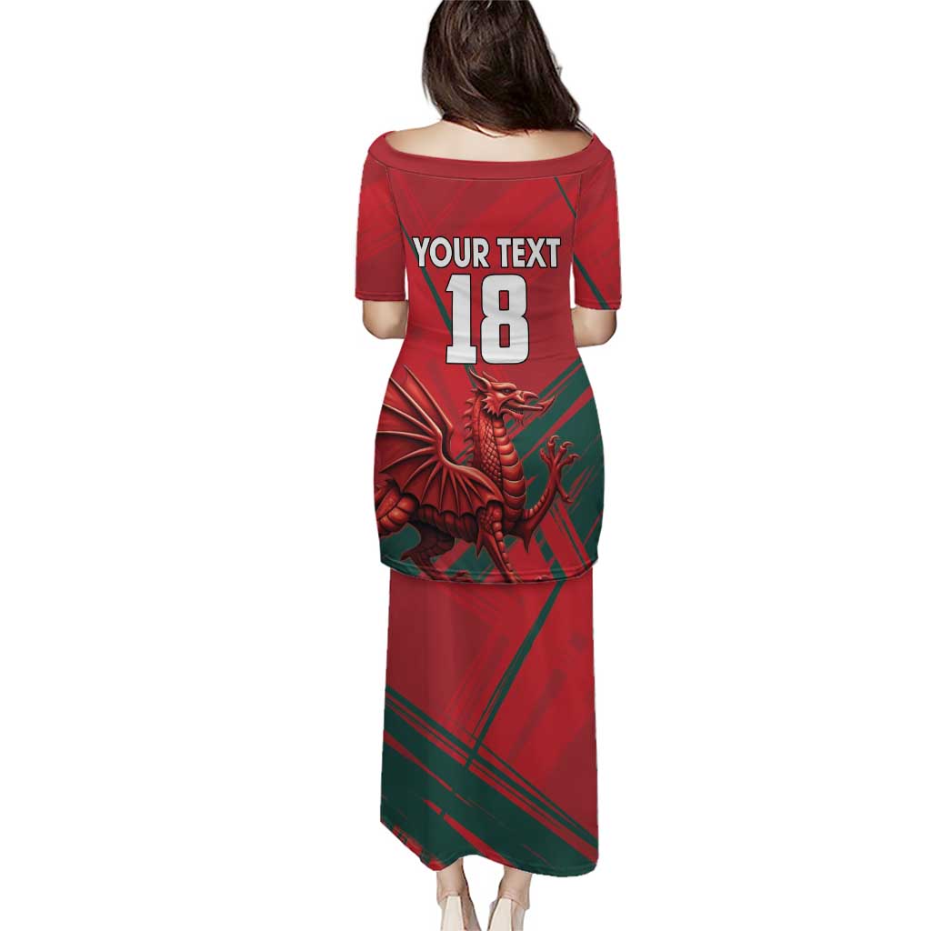 Wales Football Red Dragon Custom Puletasi Welsh National Team Spirit