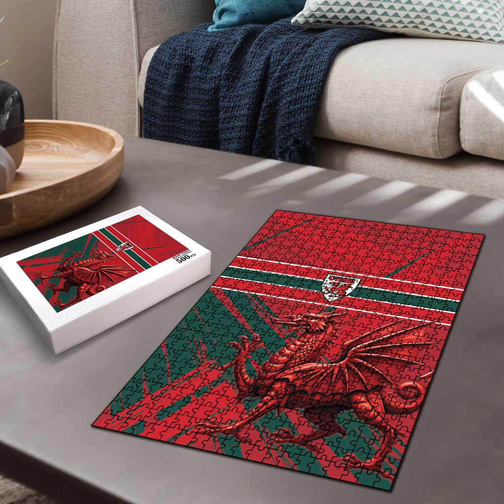Wales Football Red Dragon Puzzle Welsh National Team Spirit