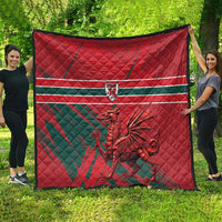 Wales Football Red Dragon Quilt Welsh National Team Spirit