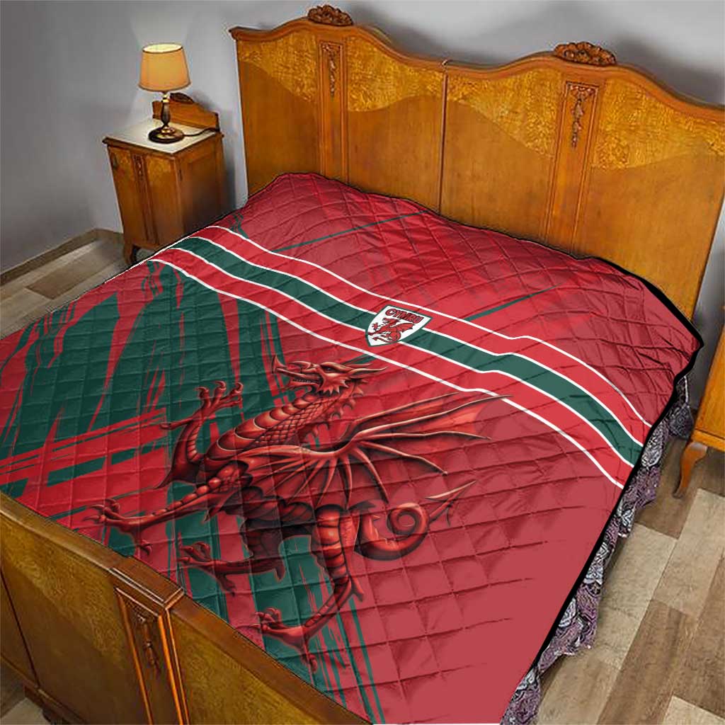 Wales Football Red Dragon Quilt Welsh National Team Spirit