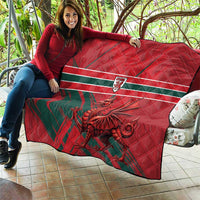 Wales Football Red Dragon Quilt Welsh National Team Spirit