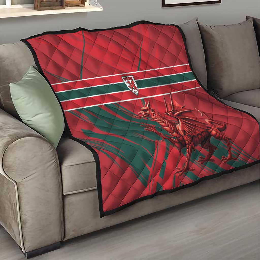 Wales Football Red Dragon Quilt Welsh National Team Spirit