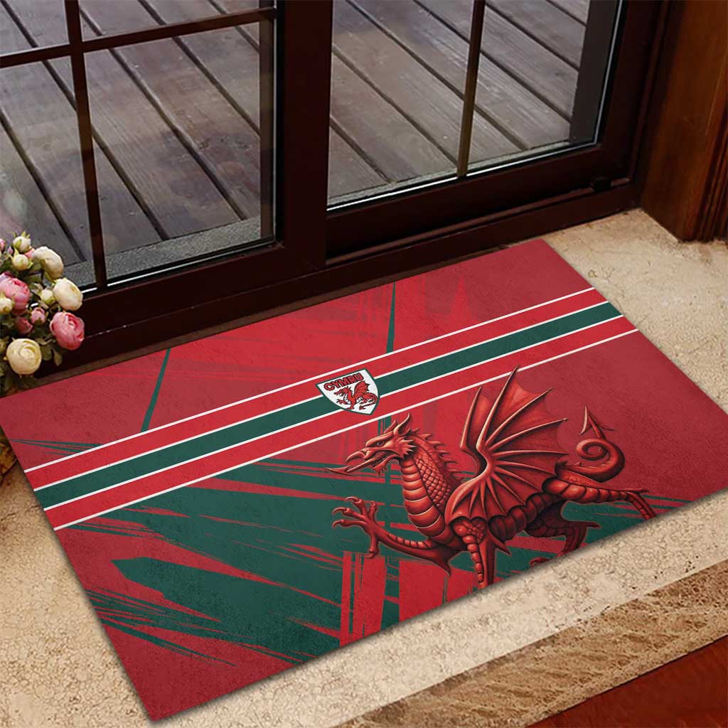 Wales Football Red Dragon Rubber Doormat Welsh National Team Spirit