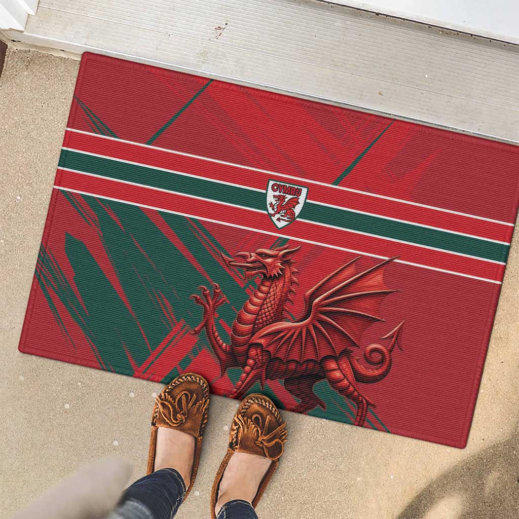 Wales Football Red Dragon Rubber Doormat Welsh National Team Spirit