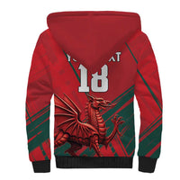 Wales Football Red Dragon Custom Sherpa Hoodie Welsh National Team Spirit