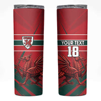 Wales Football Red Dragon Custom Skinny Tumbler Welsh National Team Spirit