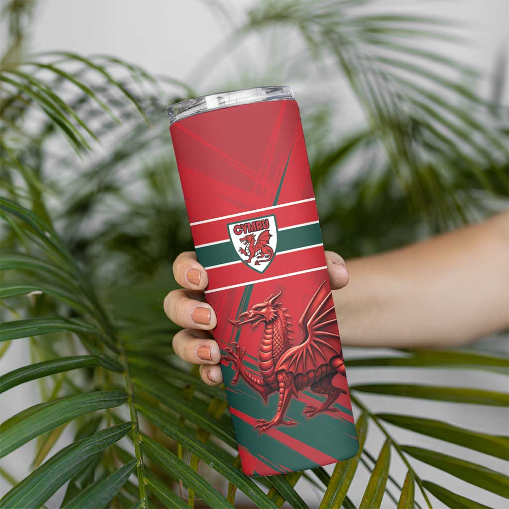 Wales Football Red Dragon Custom Skinny Tumbler Welsh National Team Spirit