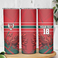Wales Football Red Dragon Custom Skinny Tumbler Welsh National Team Spirit