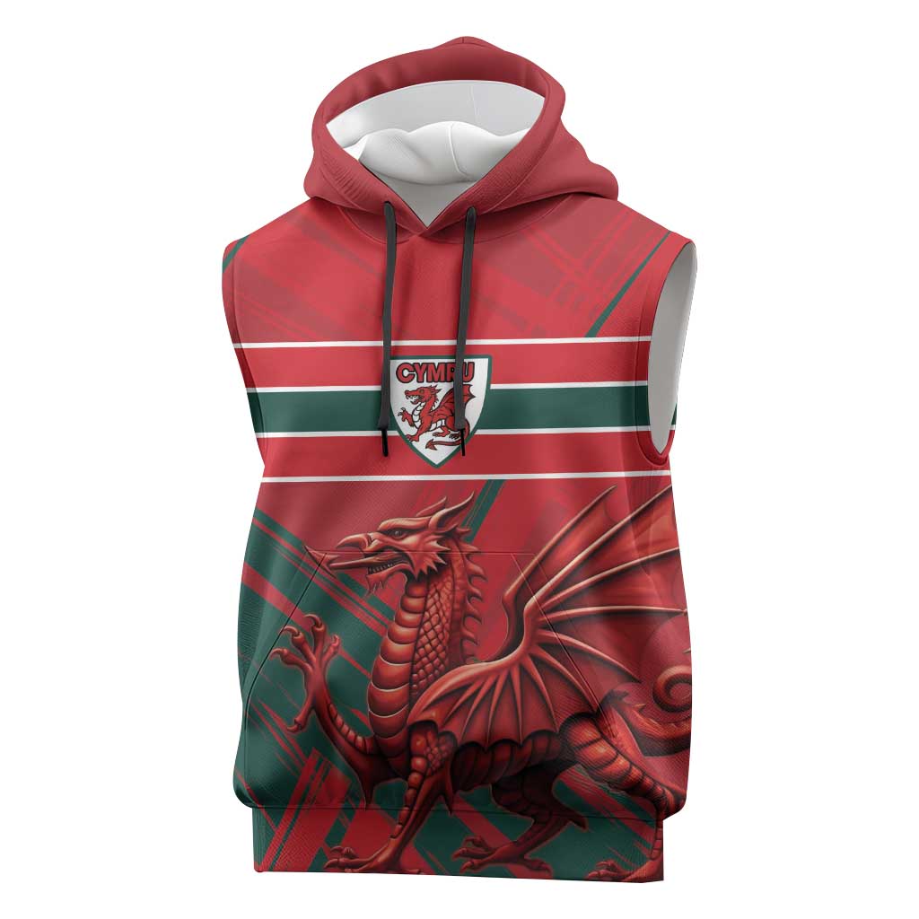 Wales Football Red Dragon Custom Sleeveless Hoodie Welsh National Team Spirit