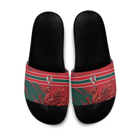Wales Football Red Dragon Slide Sandals Welsh National Team Spirit