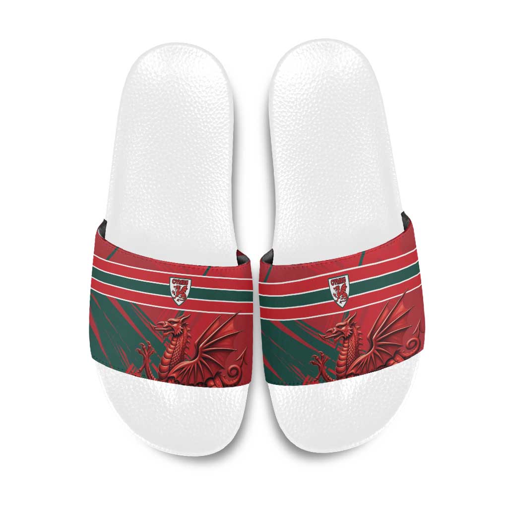 Wales Football Red Dragon Slide Sandals Welsh National Team Spirit