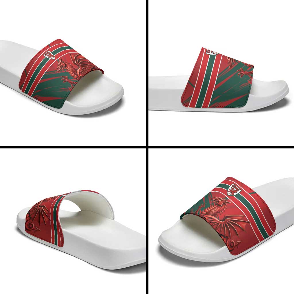 Wales Football Red Dragon Slide Sandals Welsh National Team Spirit
