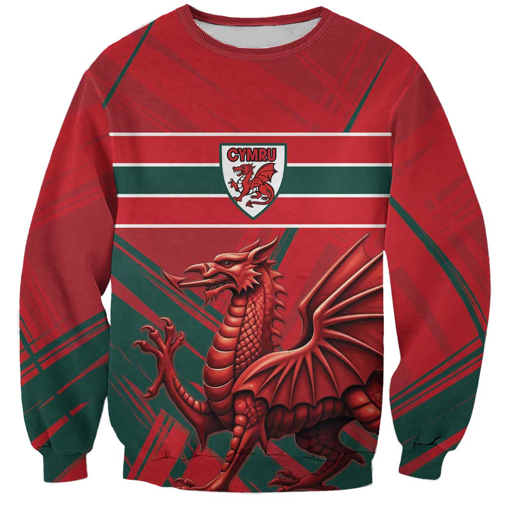 Wales Football Red Dragon Custom Sweatshirt Welsh National Team Spirit