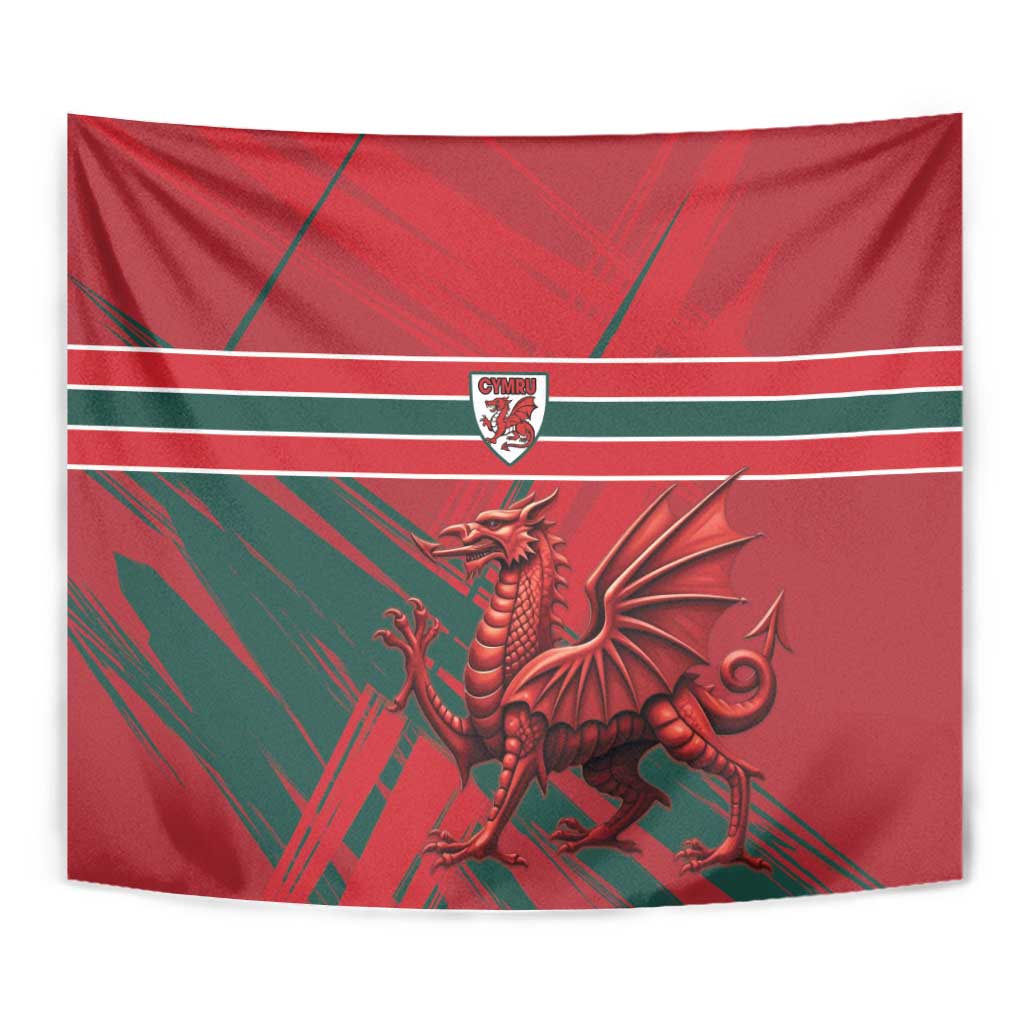 Wales Football Red Dragon Tapestry Welsh National Team Spirit