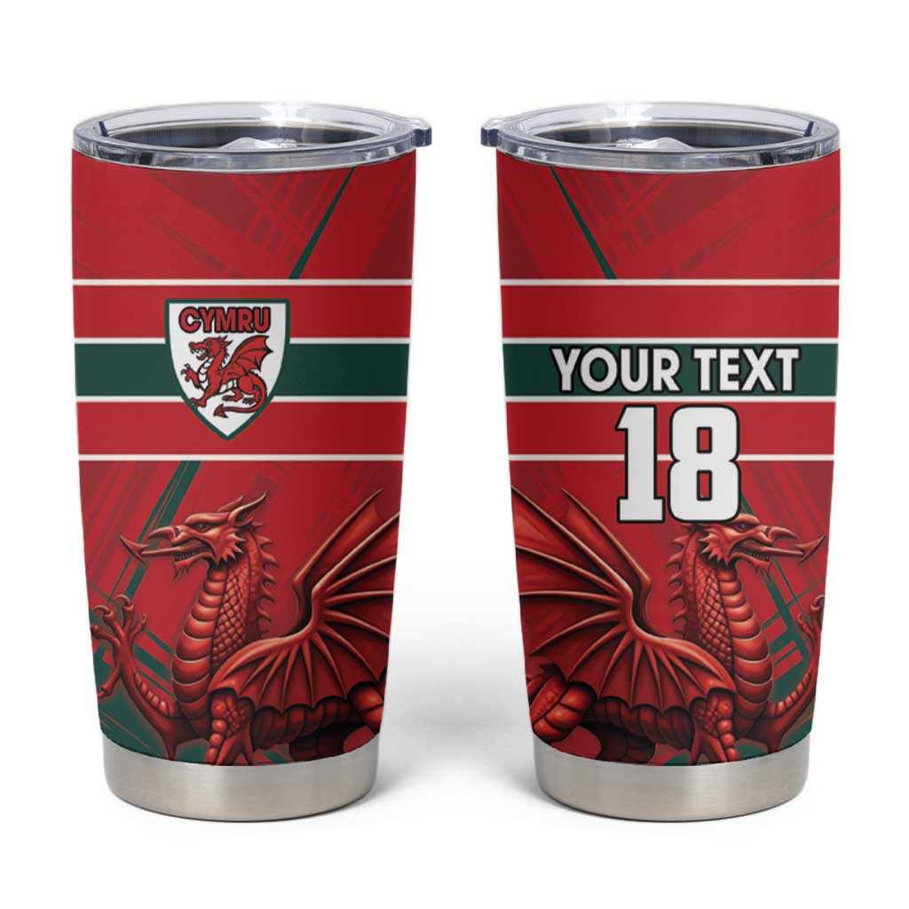 Wales Football Red Dragon Custom Tumbler Cup Welsh National Team Spirit