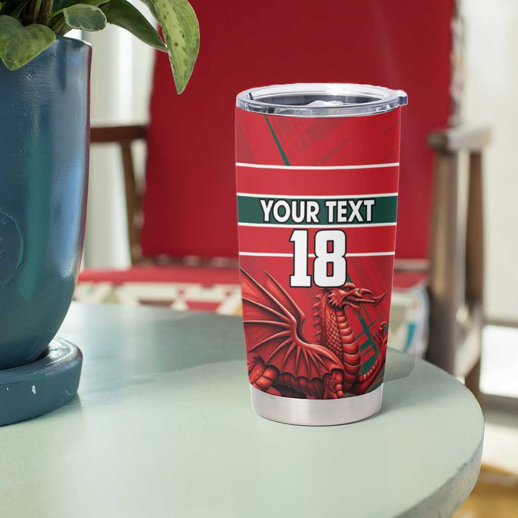 Wales Football Red Dragon Custom Tumbler Cup Welsh National Team Spirit