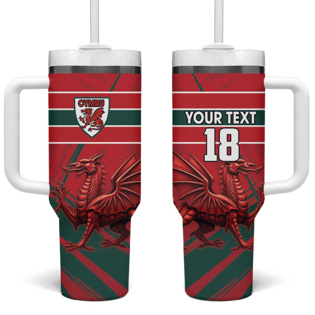 Wales Football Red Dragon Custom Tumbler With Handle Welsh National Team Spirit