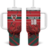 Wales Football Red Dragon Custom Tumbler With Handle Welsh National Team Spirit