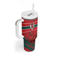Wales Football Red Dragon Custom Tumbler With Handle Welsh National Team Spirit