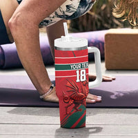 Wales Football Red Dragon Custom Tumbler With Handle Welsh National Team Spirit