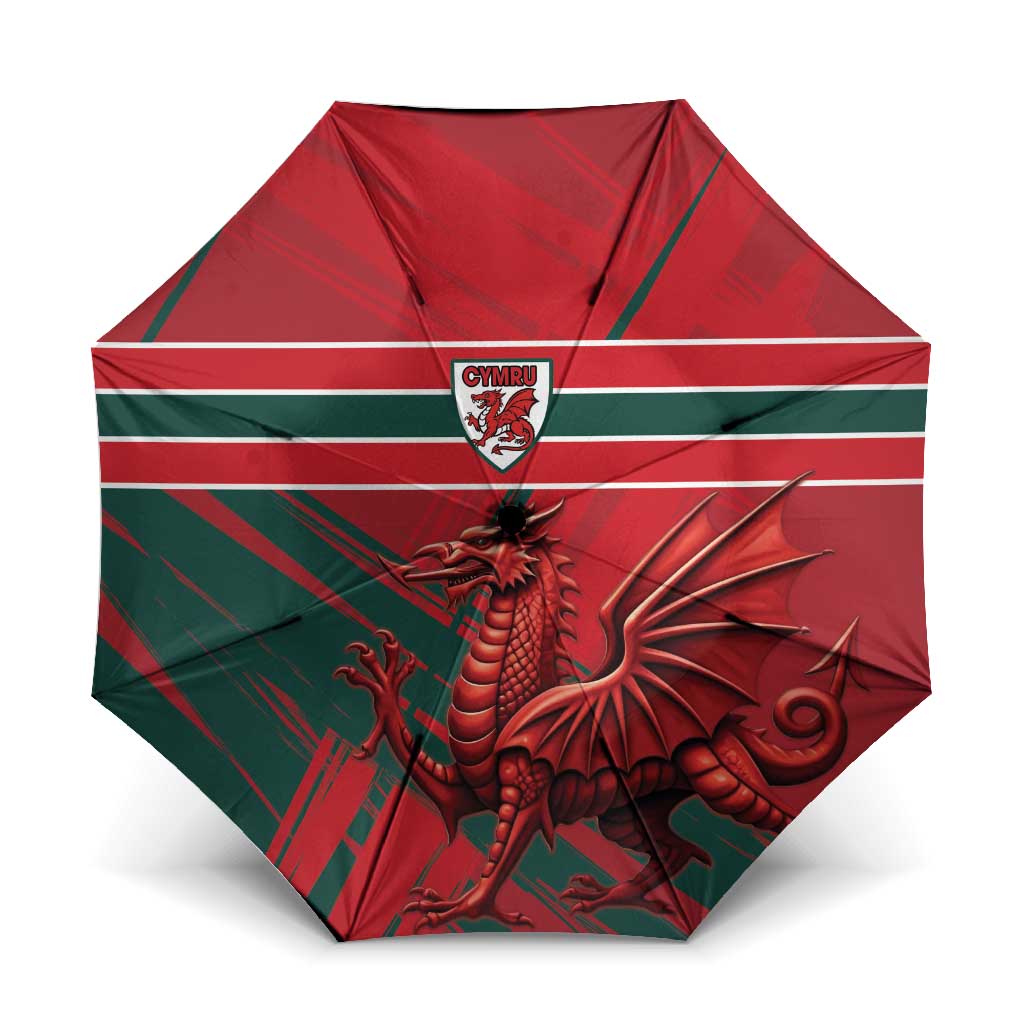 Wales Football Red Dragon Umbrella Welsh National Team Spirit