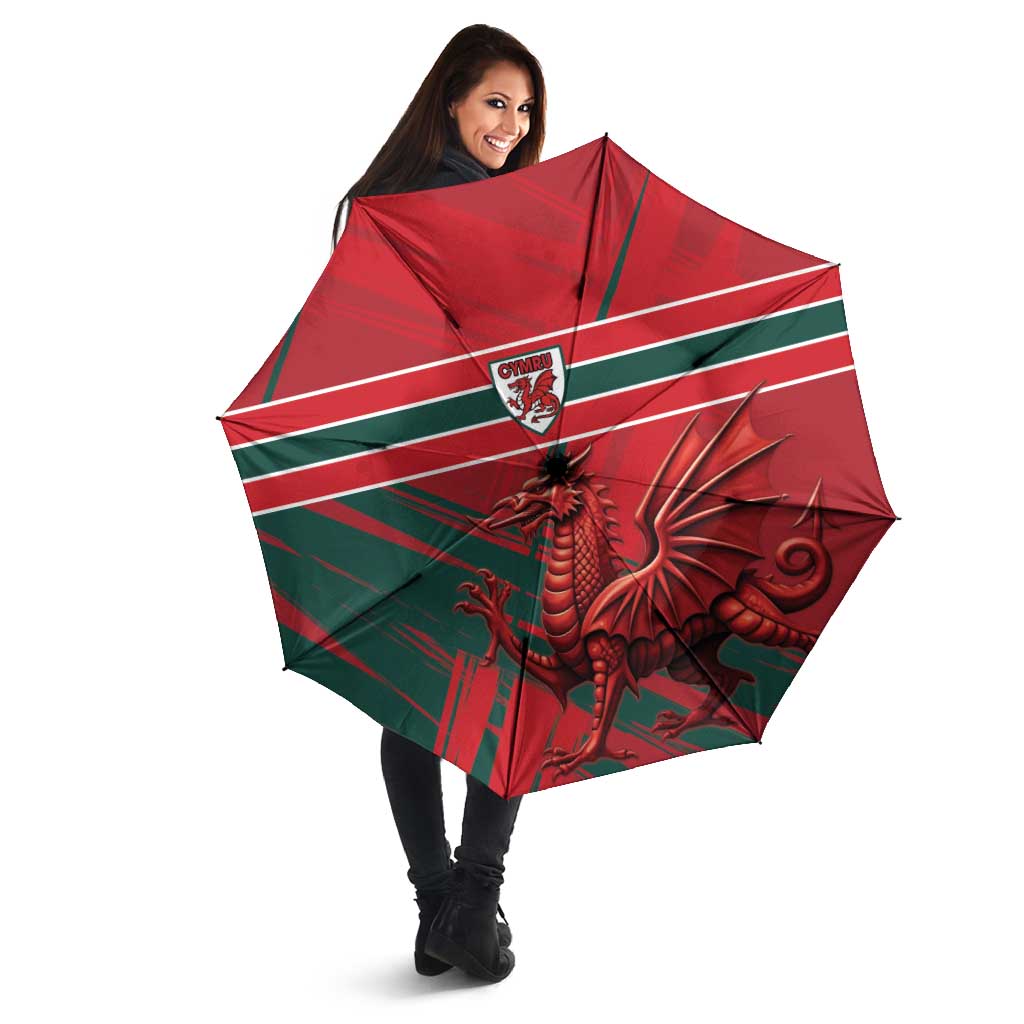 Wales Football Red Dragon Umbrella Welsh National Team Spirit