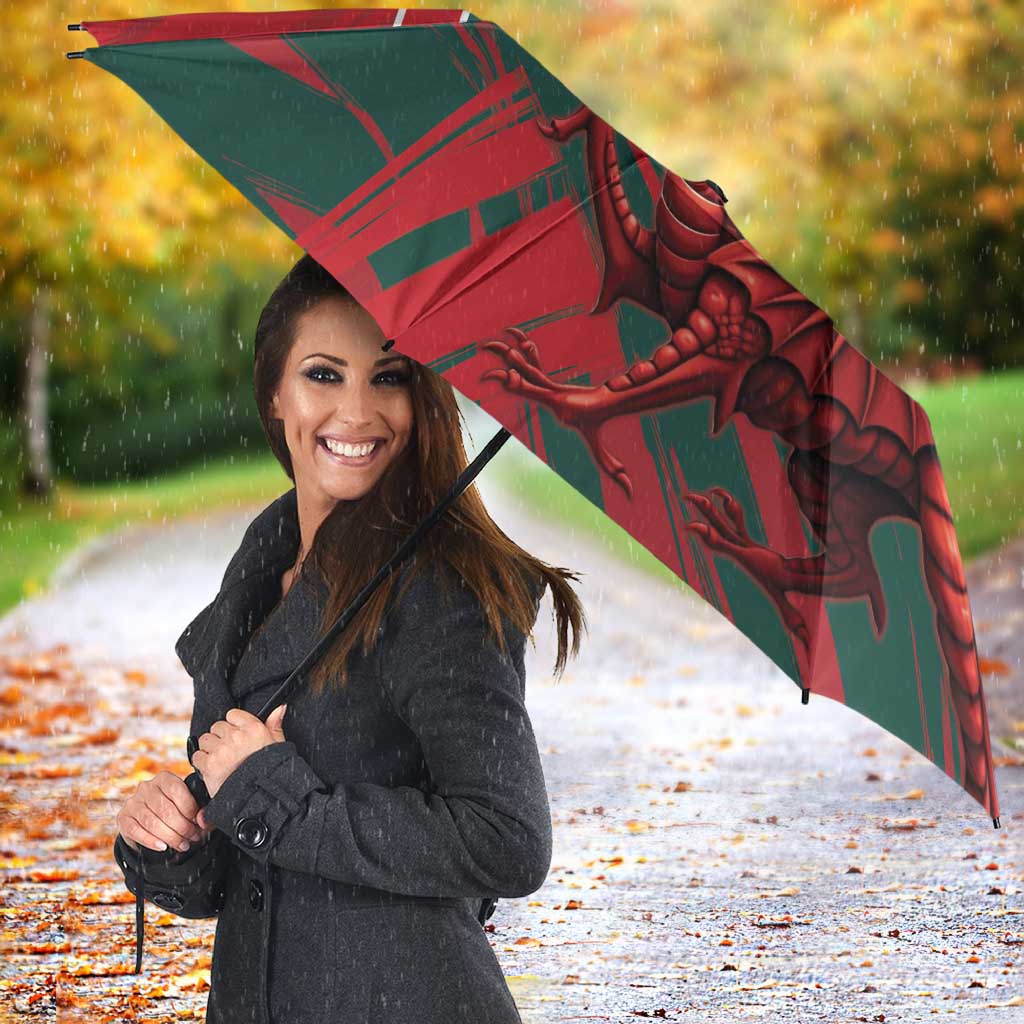 Wales Football Red Dragon Umbrella Welsh National Team Spirit