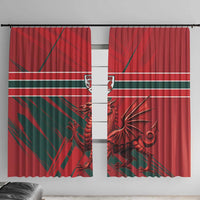 Wales Football Red Dragon Window Curtain Welsh National Team Spirit