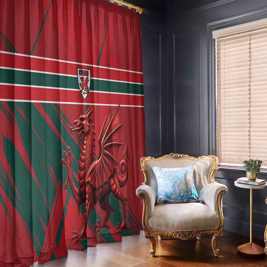 Wales Football Red Dragon Window Curtain Welsh National Team Spirit