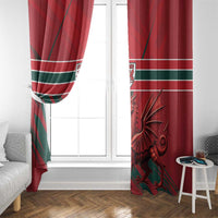 Wales Football Red Dragon Window Curtain Welsh National Team Spirit