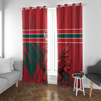 Wales Football Red Dragon Window Curtain Welsh National Team Spirit