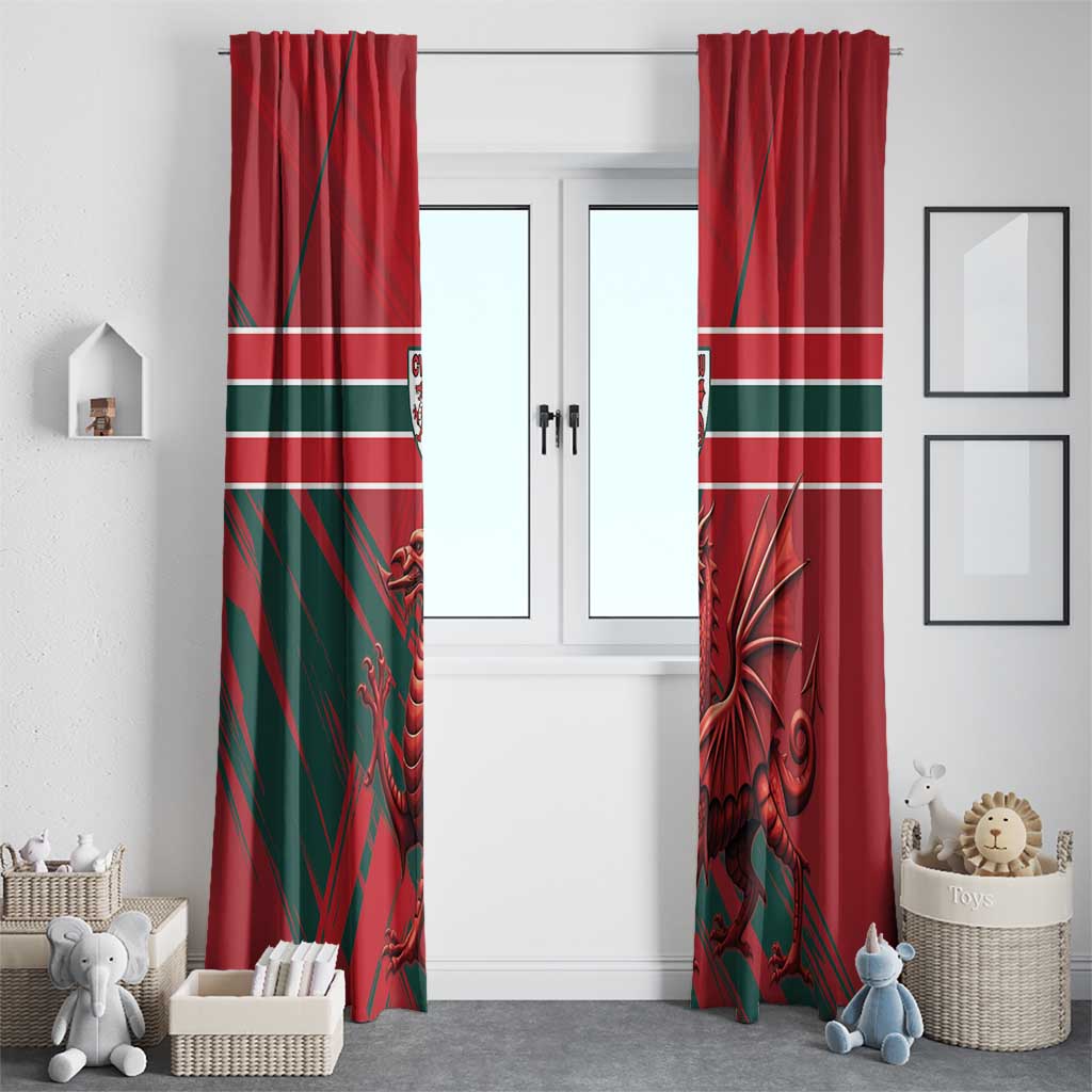 Wales Football Red Dragon Window Curtain Welsh National Team Spirit