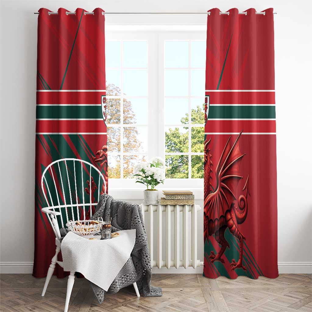 Wales Football Red Dragon Window Curtain Welsh National Team Spirit