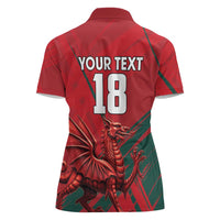 Wales Football Red Dragon Custom Women Polo Shirt Welsh National Team Spirit