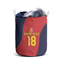 Custom Spain Football Laundry Basket La Roja National Pride