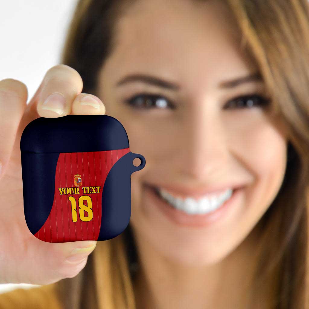 Custom Spain Football AirPods Case La Roja National Pride