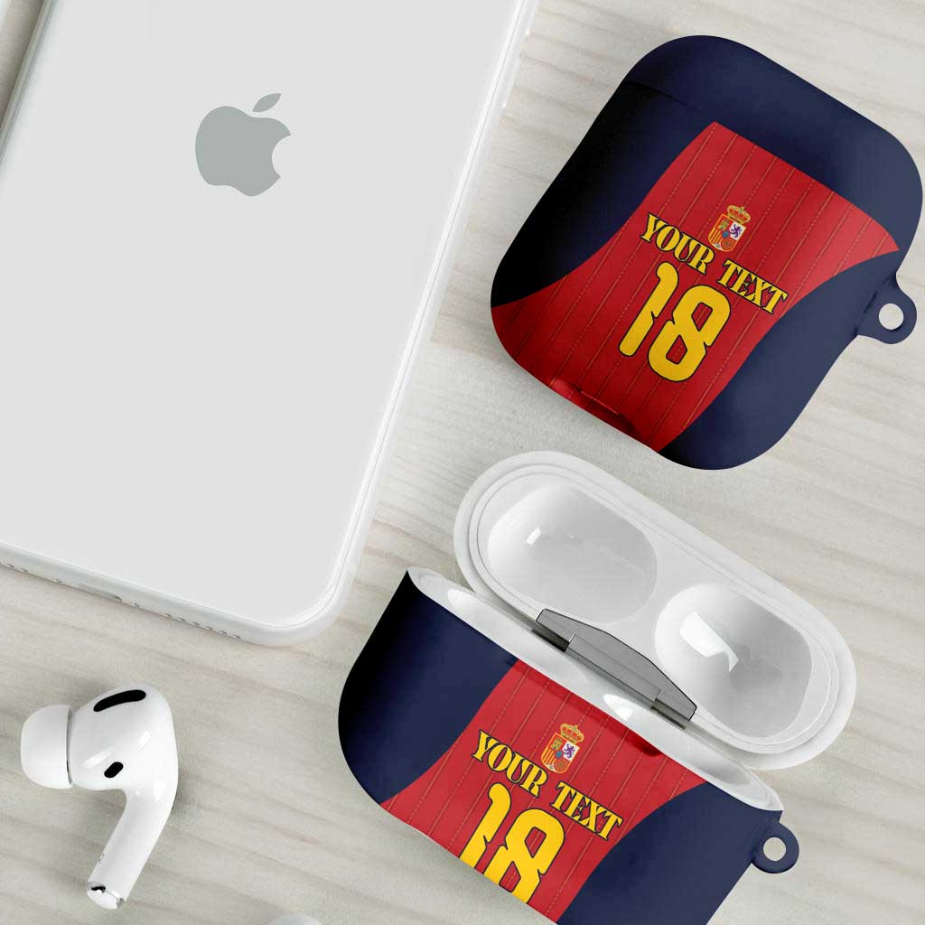 Custom Spain Football AirPods Case La Roja National Pride