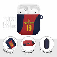 Custom Spain Football AirPods Case La Roja National Pride
