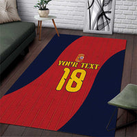 Custom Spain Football Area Rug La Roja National Pride
