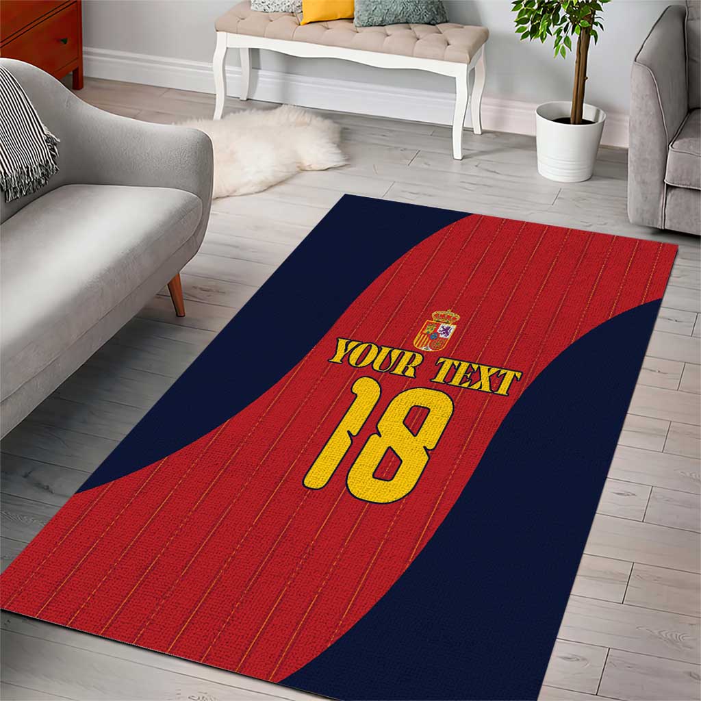 Custom Spain Football Area Rug La Roja National Pride