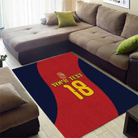 Custom Spain Football Area Rug La Roja National Pride