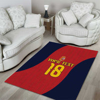 Custom Spain Football Area Rug La Roja National Pride