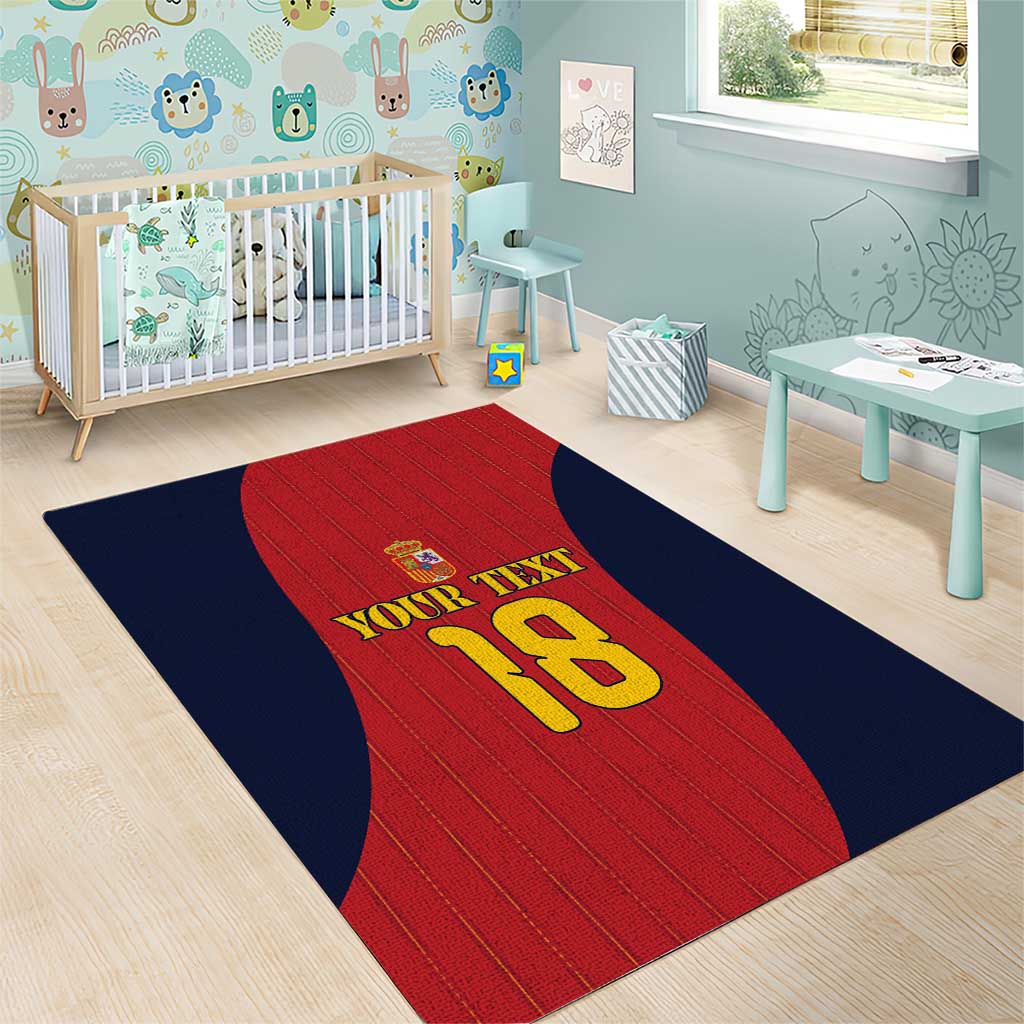 Custom Spain Football Area Rug La Roja National Pride