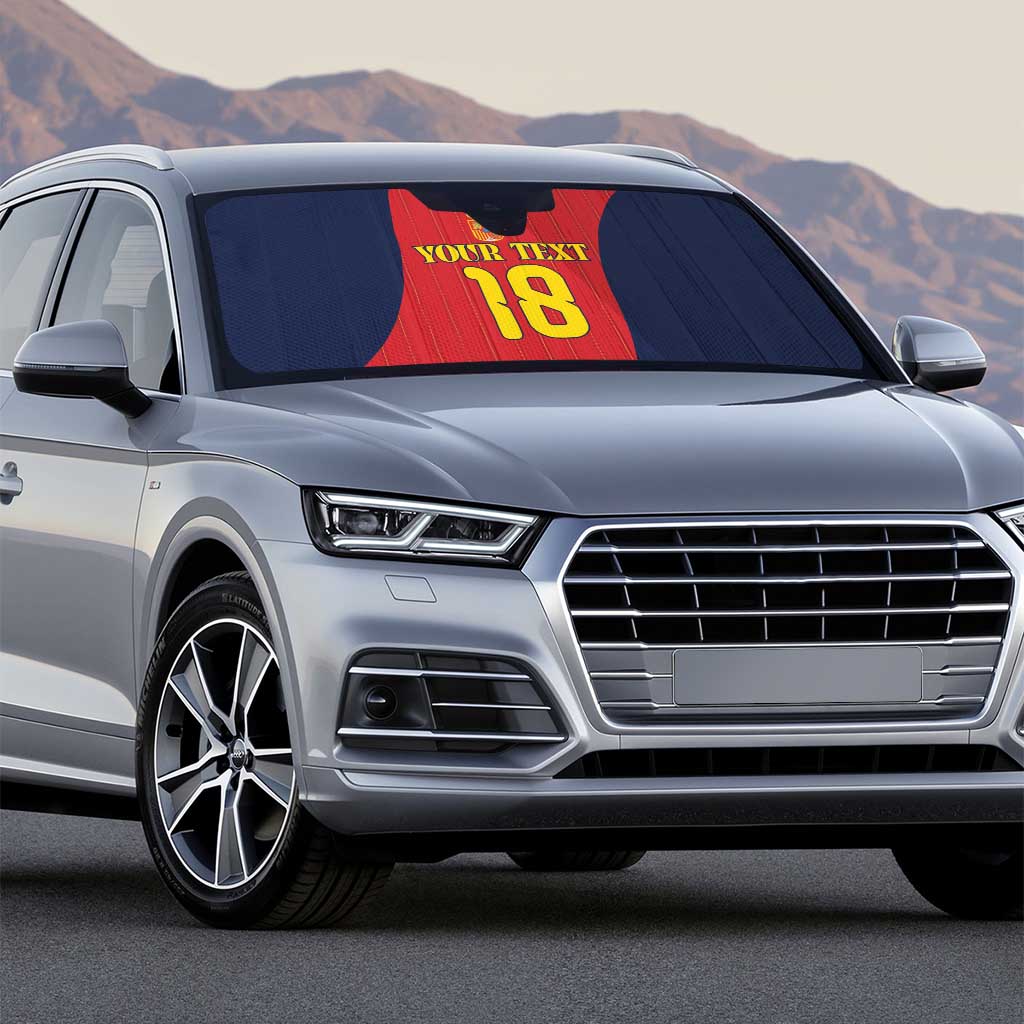 Custom Spain Football Auto Sun Shade La Roja National Pride