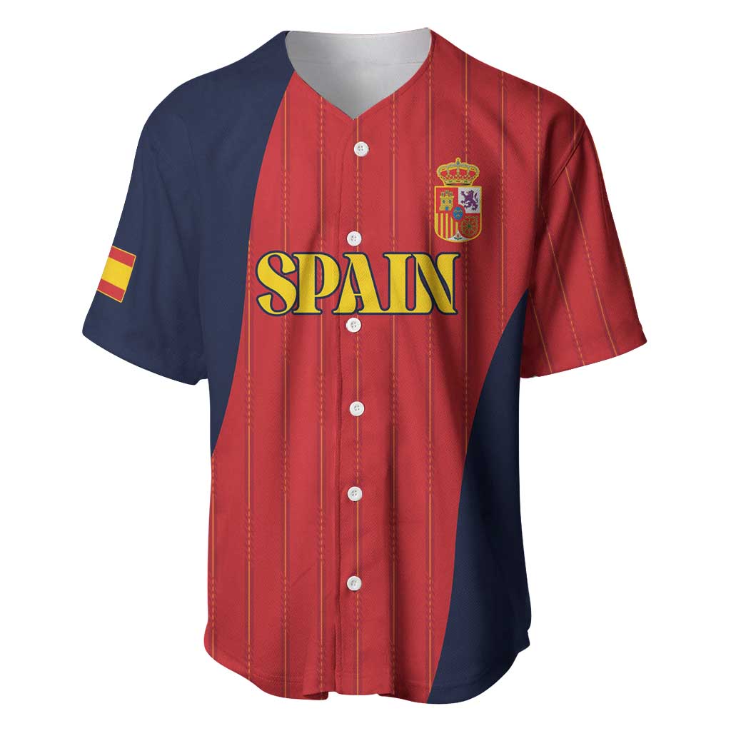 Custom Spain Football Baseball Jersey La Roja National Pride