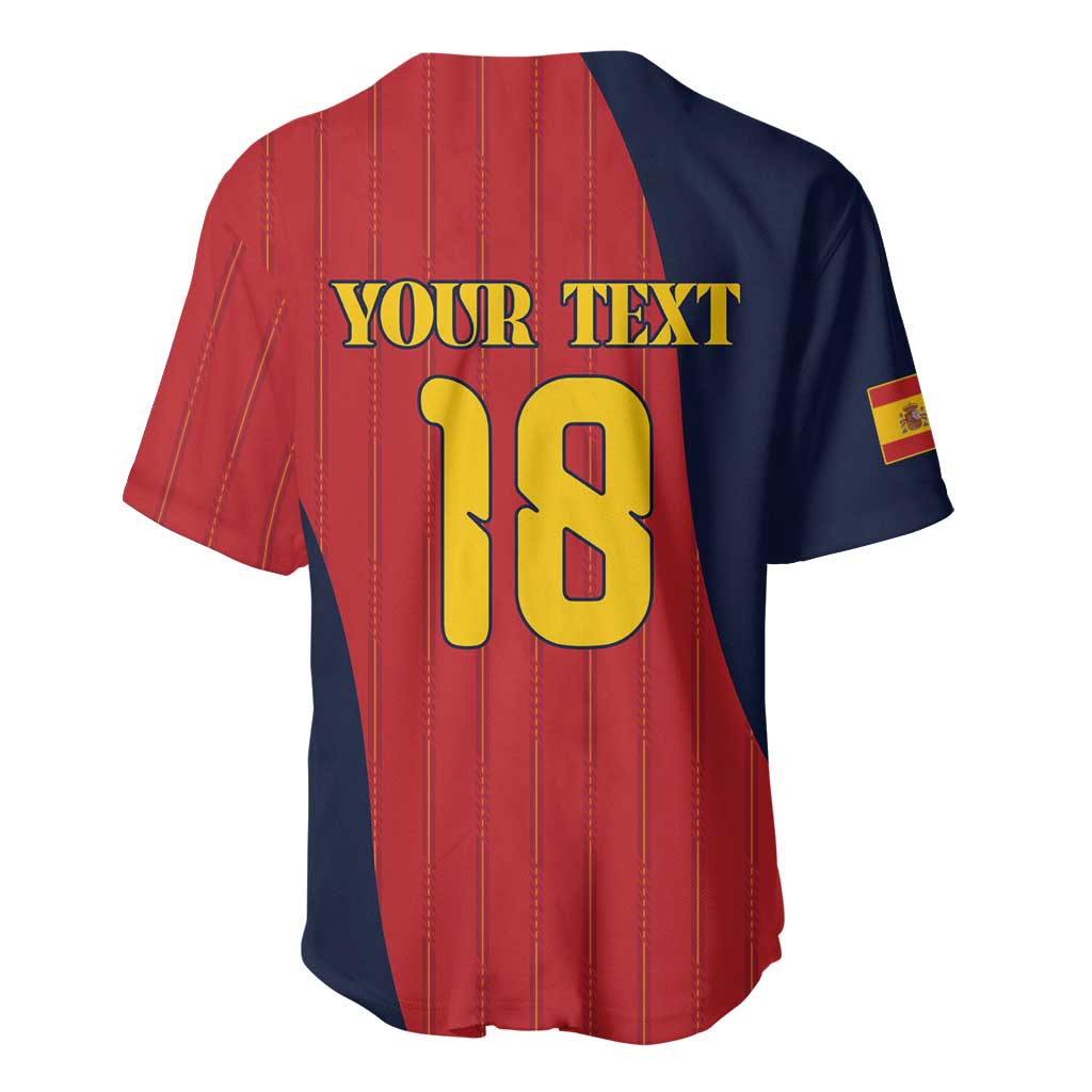 Custom Spain Football Baseball Jersey La Roja National Pride