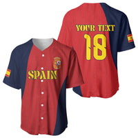 Custom Spain Football Baseball Jersey La Roja National Pride