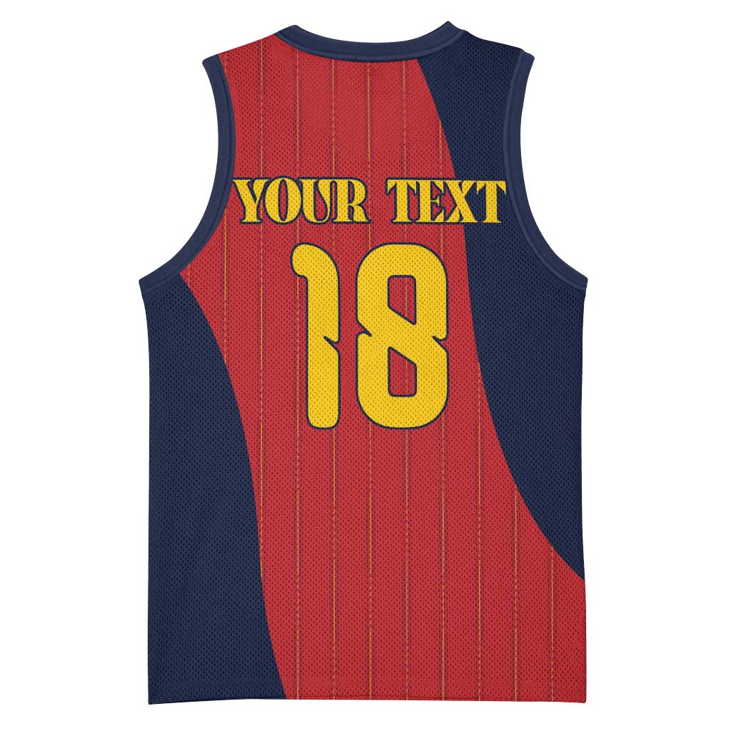 Custom Spain Football Basketball Jersey La Roja National Pride