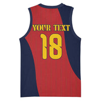 Custom Spain Football Basketball Jersey La Roja National Pride