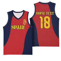 Custom Spain Football Basketball Jersey La Roja National Pride